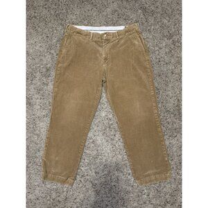POLO RALPH LAUREN Brown Corduroy Pants Straight Leg Stretch Classic Fit 36x27